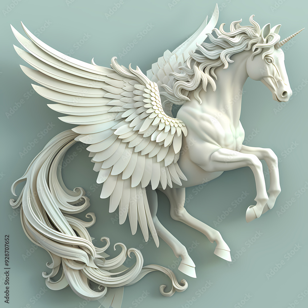 3D Pegasus vector image 3D Pegasus vector image