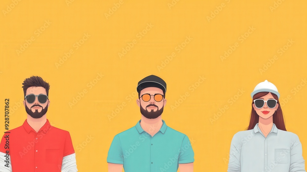 Embrace Your Potential: A Colorful Gathering of Friends for Innovation and Growth Under the Bright Yellow Canvas of Opportunity Embrace Your Potential: A Colorful Gathering of Friends for Innovation and Growth Under the Bright Yellow Canvas of Opportunity