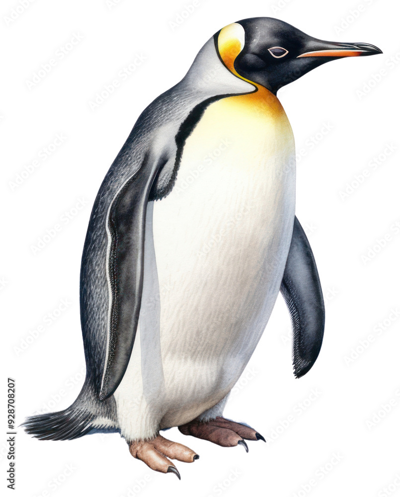 Obraz premium PNG Penguin animal bird white background.