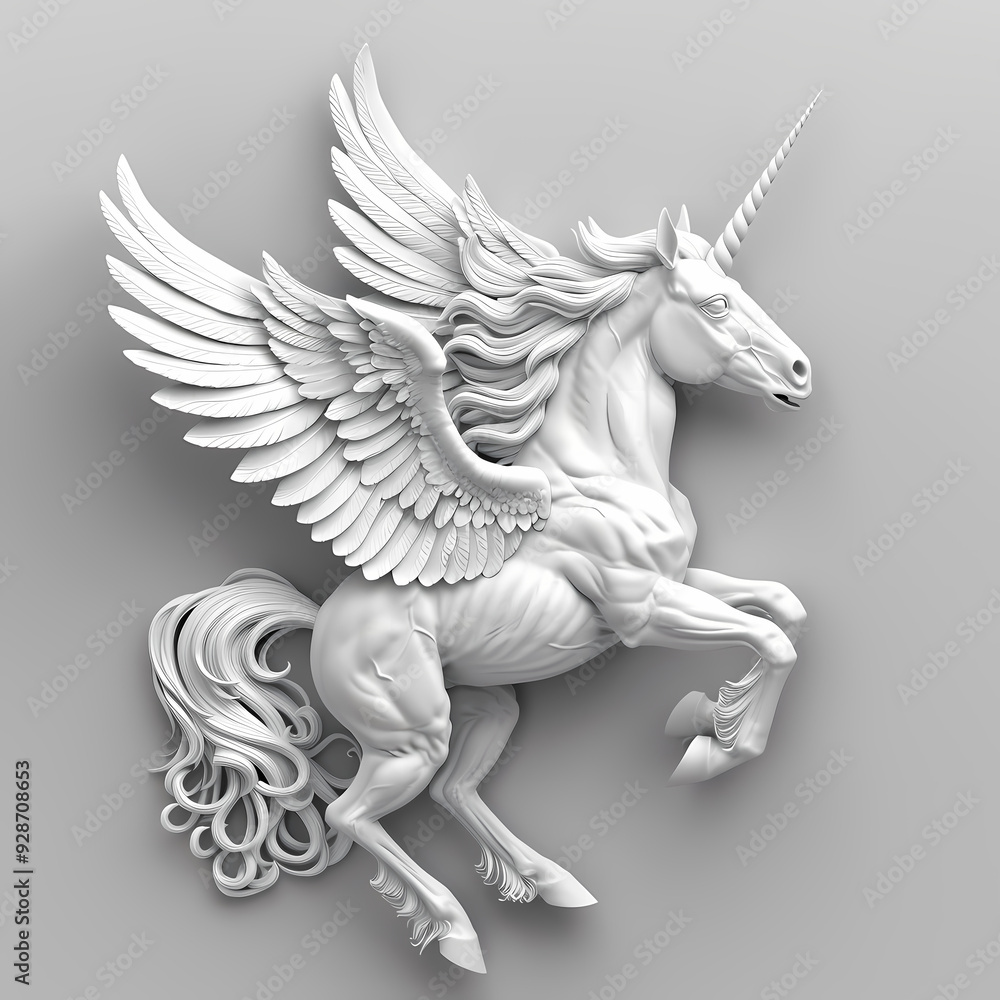 3D Pegasus vector image 3D Pegasus vector image