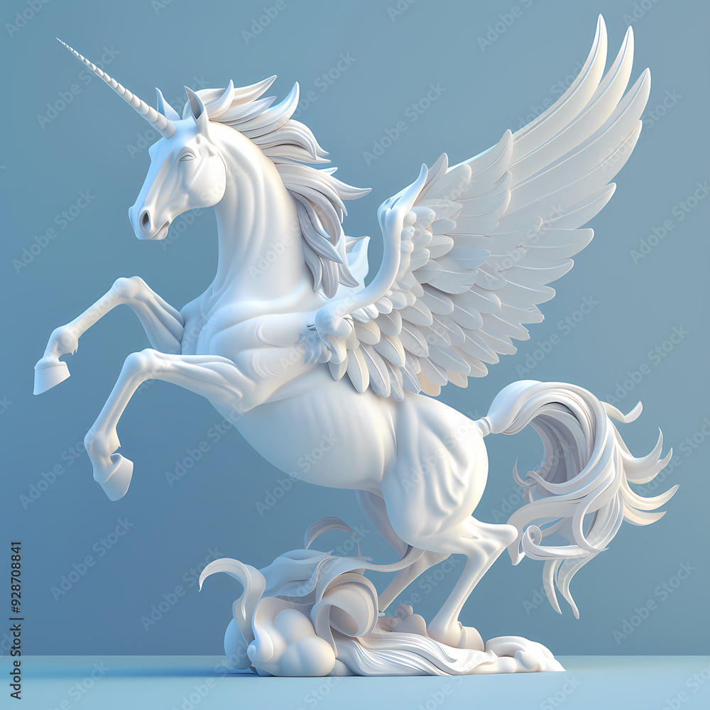 3D Pegasus vector image 3D Pegasus vector image