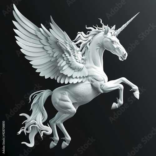 3D Pegasus vector image