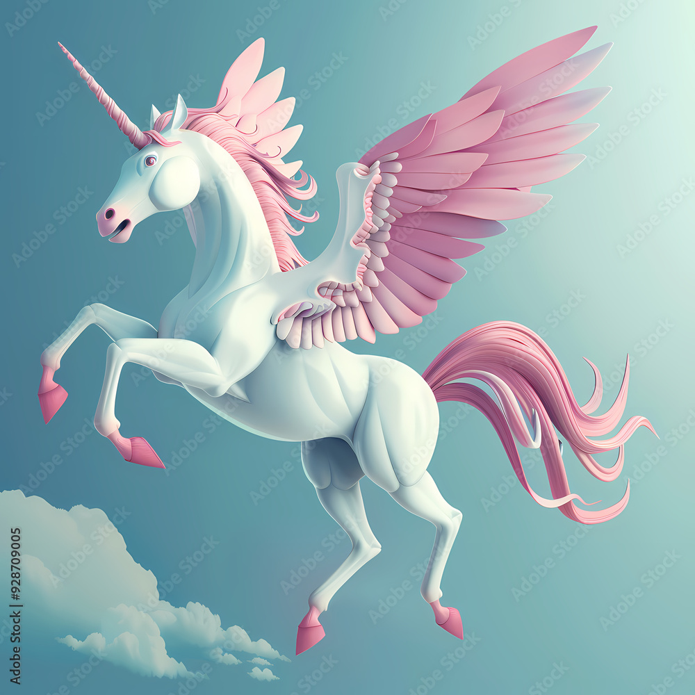 3D Pegasus vector image 3D Pegasus vector image