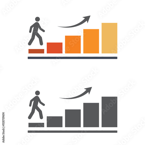 Businessman with Growing graph.