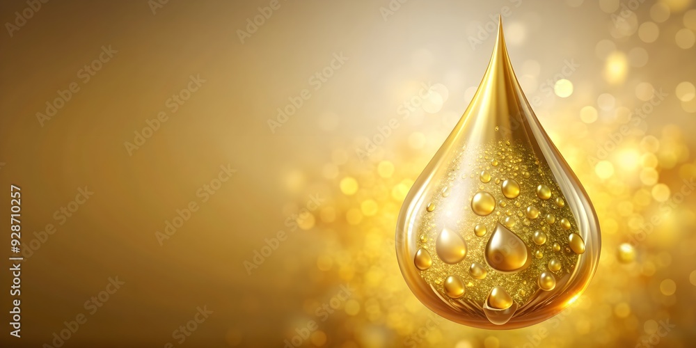 Golden liquid drop with bubbles of Vitamin B7, vitamin, B7, golden, liquid, drop, bubbles, health, beauty, supplement, nutrition Golden liquid drop with bubbles of Vitamin B7, vitamin, B7, golden, liquid, drop, bubbles, health, beauty, supplement, nutrition