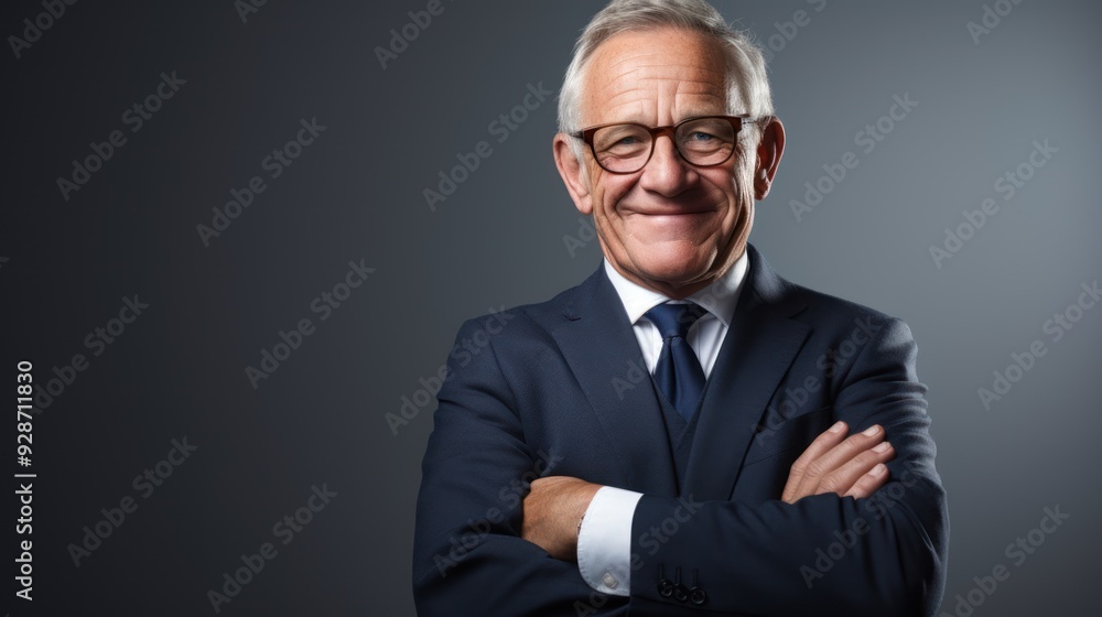 Confident elderly man with a distinguished look, Confident elderly man with a distinguished look,