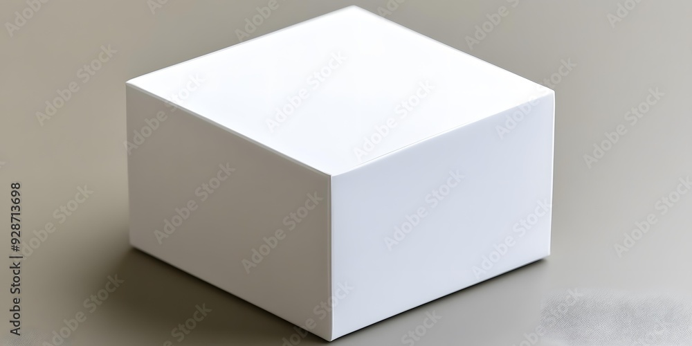 White Cube on Gray Background White Cube on Gray Background