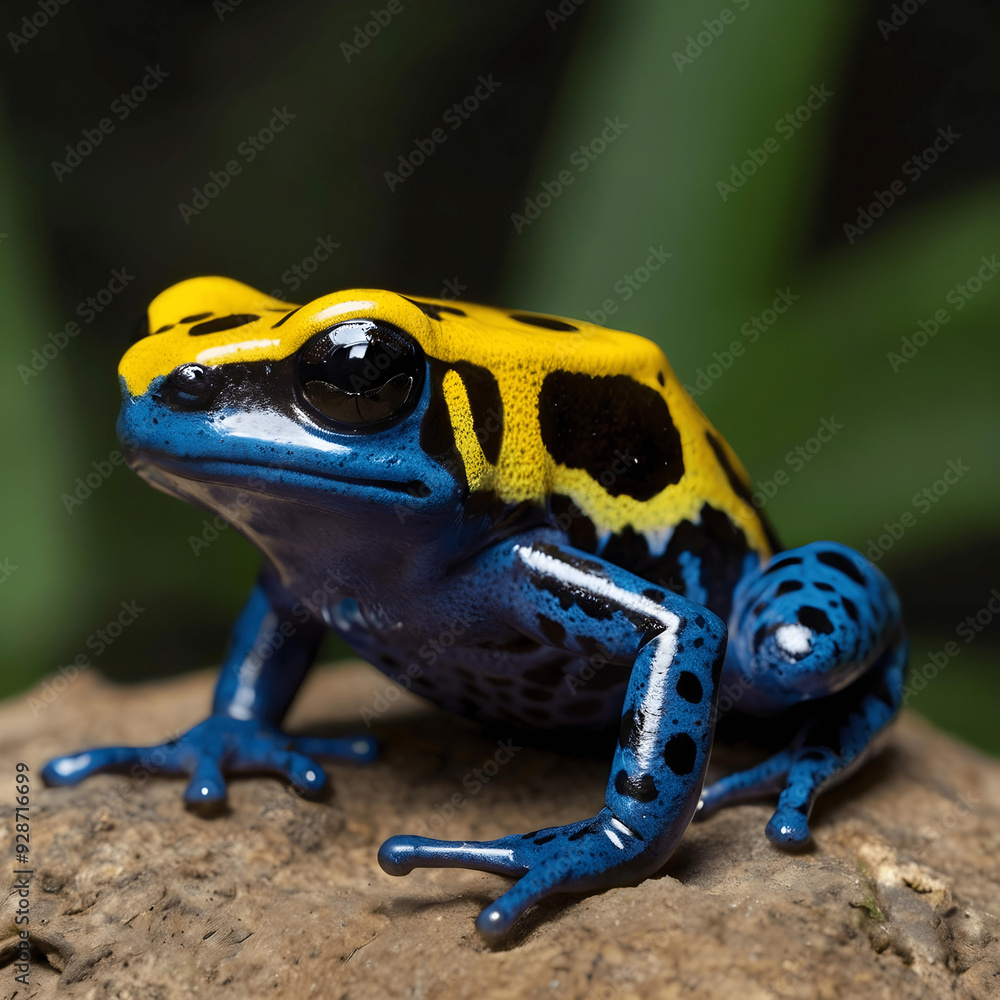 poison dart frog on a small rock poison dart frog on a small rock