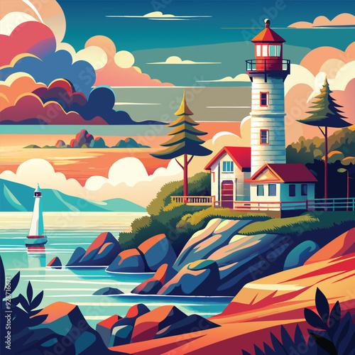 lighthouse on the beach