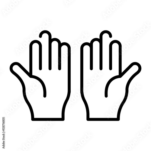Hands line icon