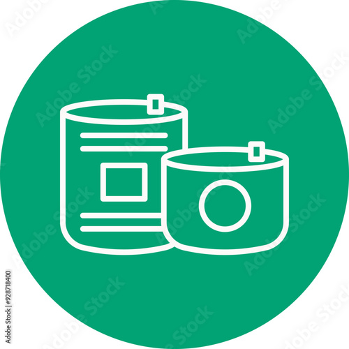 Canned Goods line circle icon