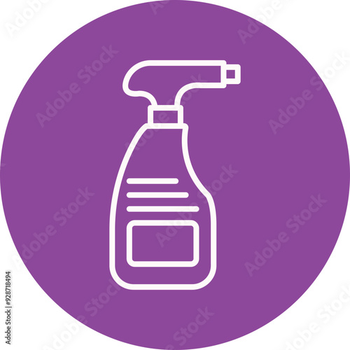 Cleaning Supplies line circle icon