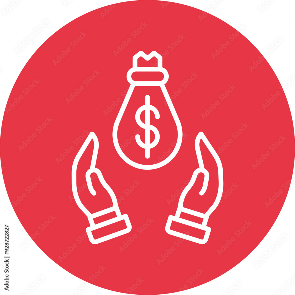 Loan line circle icon Loan line circle icon