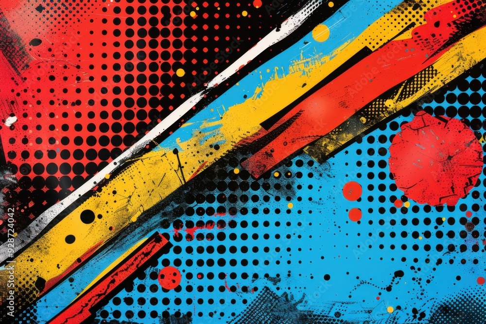 abstract background in colors and patterns for National Comic Book Day ...