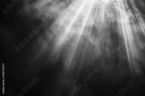 Light beams through clouds