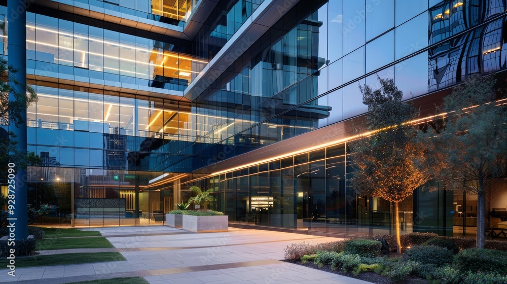 Modern urban office building architecture Modern urban office building architecture