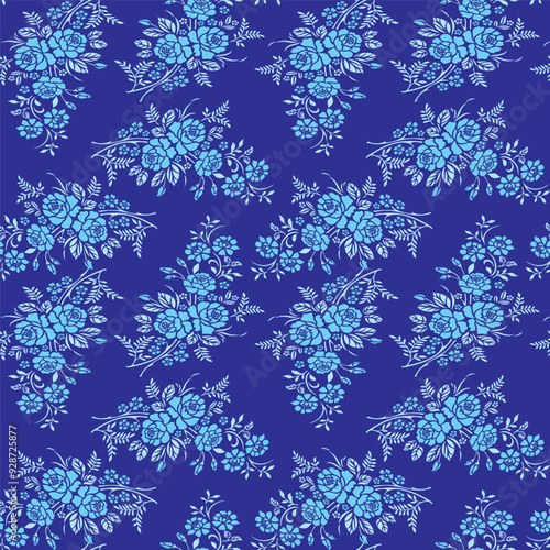 PrintFloral Line Drawing Pattern photo