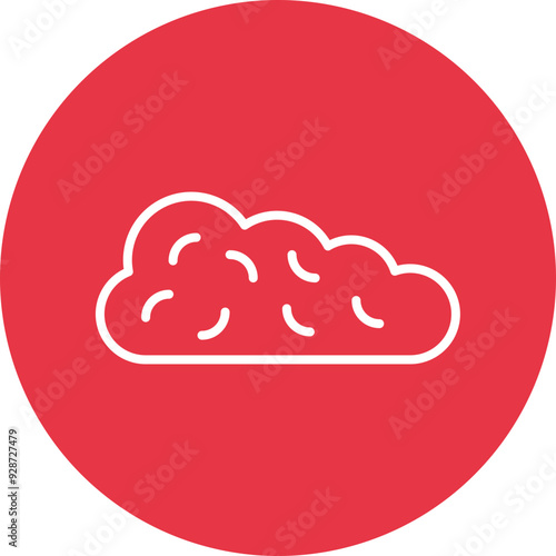 Cloud line circle icon