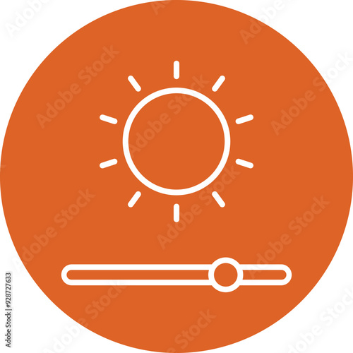 Brightness line circle icon