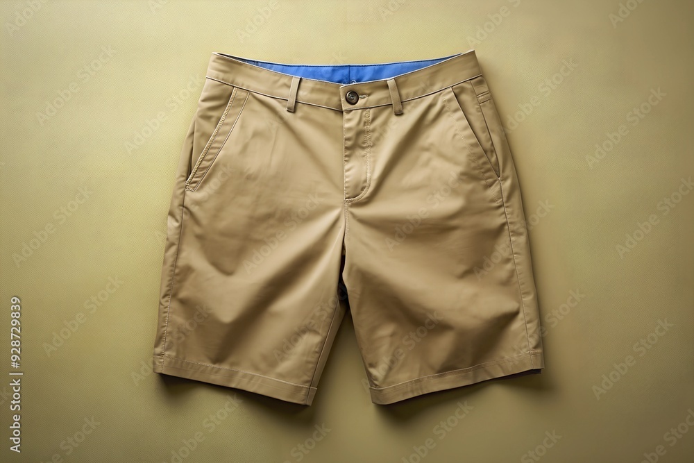 mockup khaki chino shorts, khaki background mockup khaki chino shorts, khaki background
