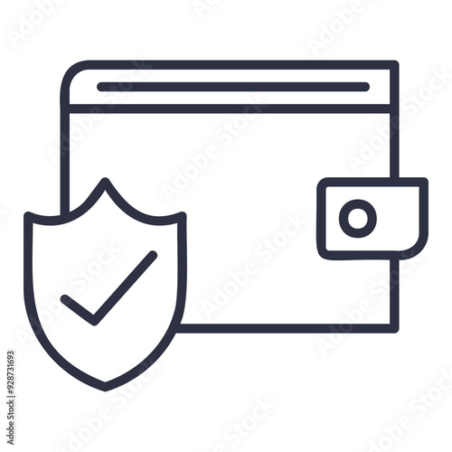 Secure Wallet Outline Icon