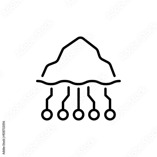 Darknet outline icons, minimalist vector illustration ,simple transparent graphic element .Isolated on white background