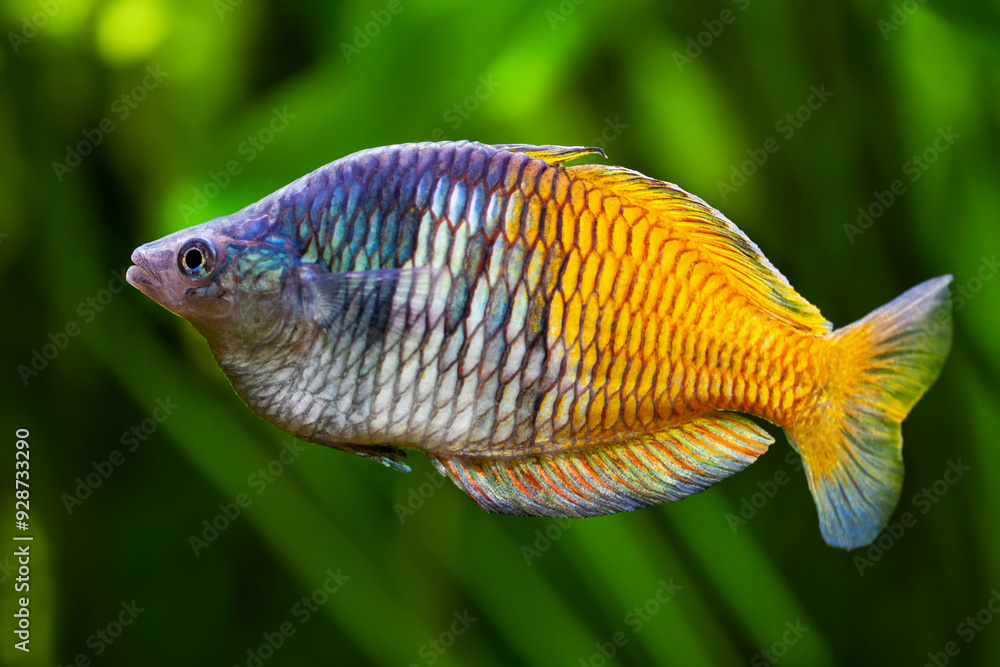 Boeseman's rainbowfish male (Melanotaenia boesemani) in aquarium