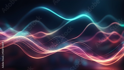 Wallpaper Mural The image is a colorful, abstract representation of sound waves Torontodigital.ca