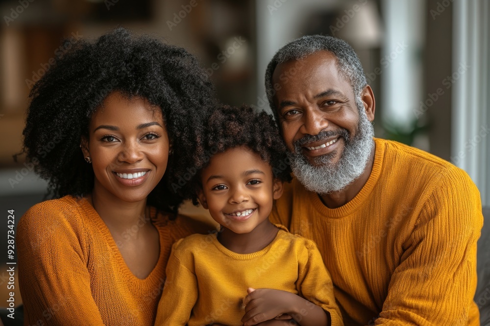 Portrait of a cheerful family, Generative AI Portrait of a cheerful family, Generative AI
