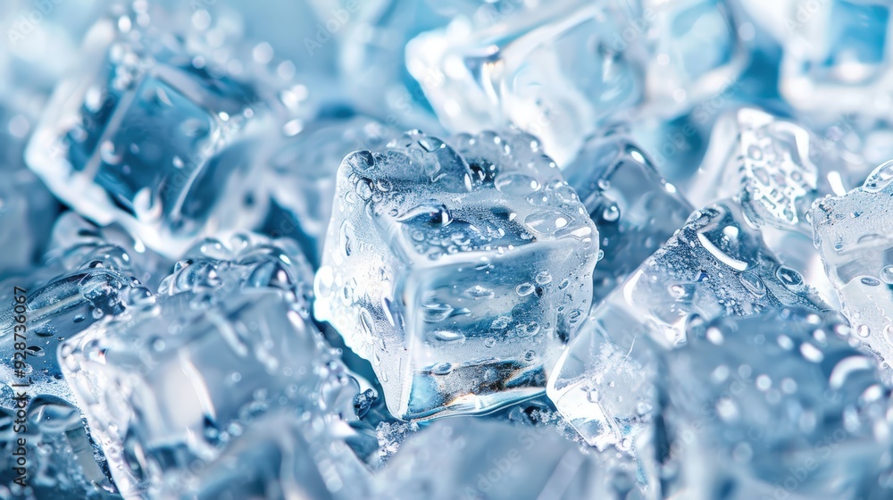Close up of ice cubes Close up of ice cubes