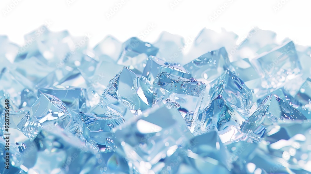 Close-up of icy cubes Close-up of icy cubes