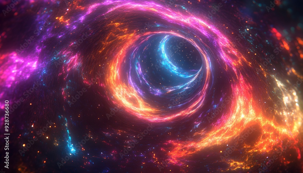 A multicolored cosmic tunnel A multicolored cosmic tunnel