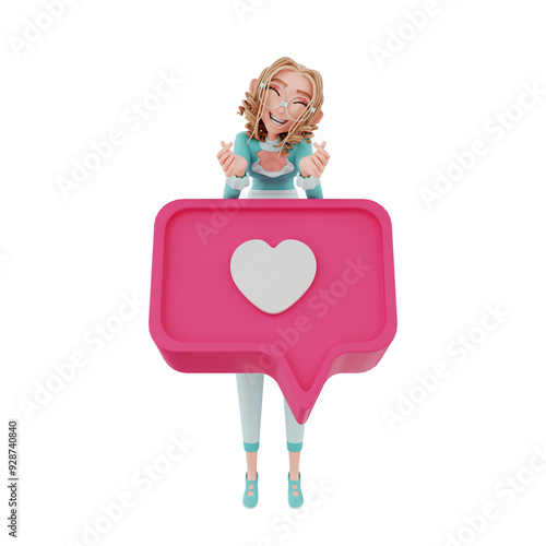 3d  render businesswoman illustration