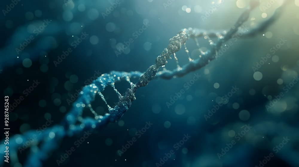 Obraz premium DNA molecule structure background. Abstract blur illustration