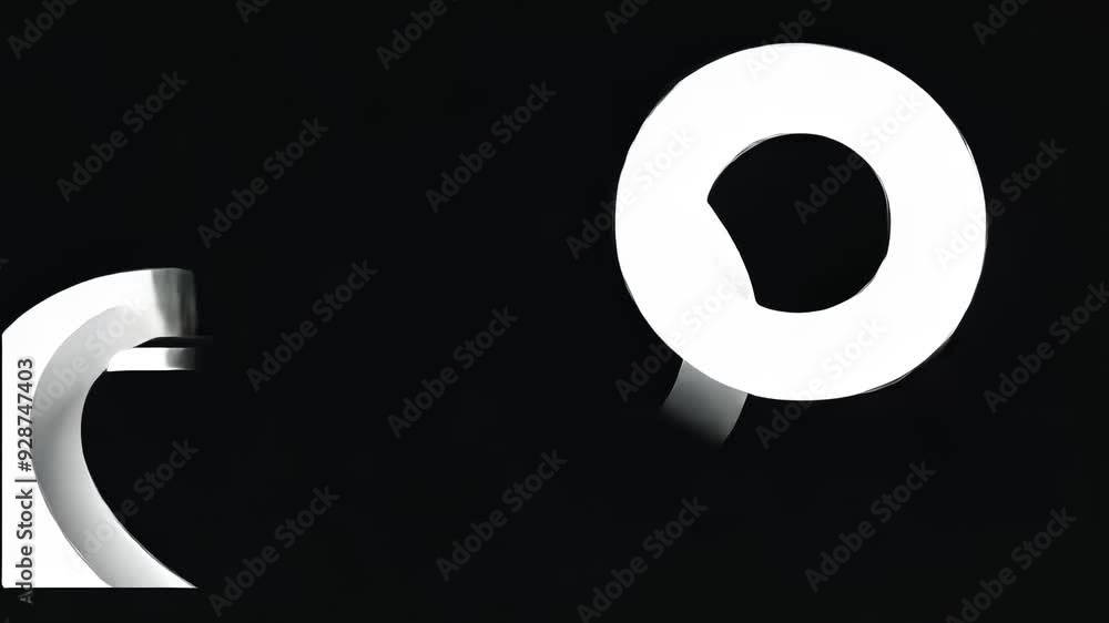 black and white abstract mid-century shapes motion design animation black and white abstract mid-century shapes motion design animation