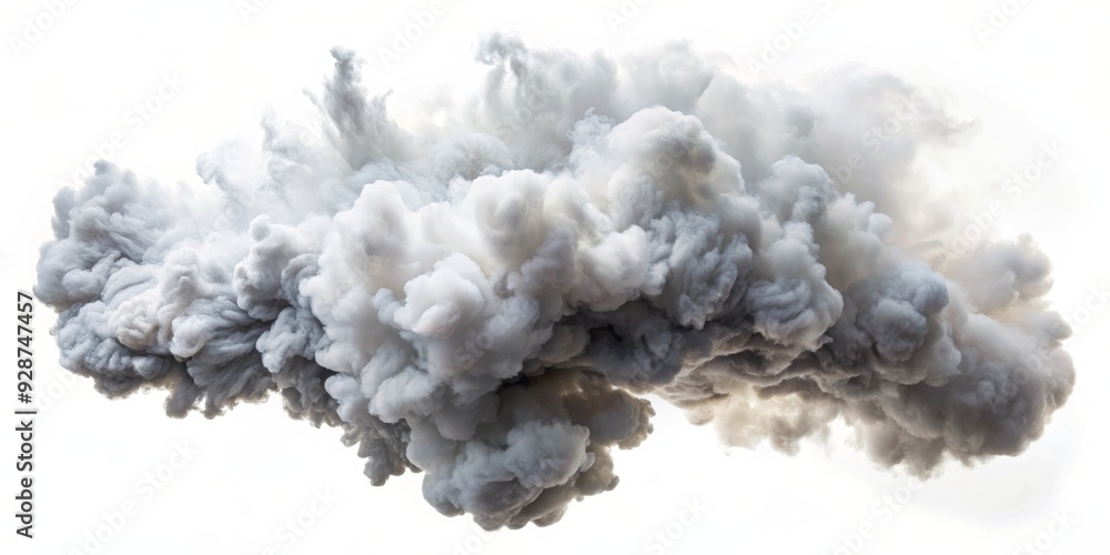 Grey Smoke Cloud Formation on White Background, smoke , cloud , abstract , nature Grey Smoke Cloud Formation on White Background, smoke , cloud , abstract , nature
