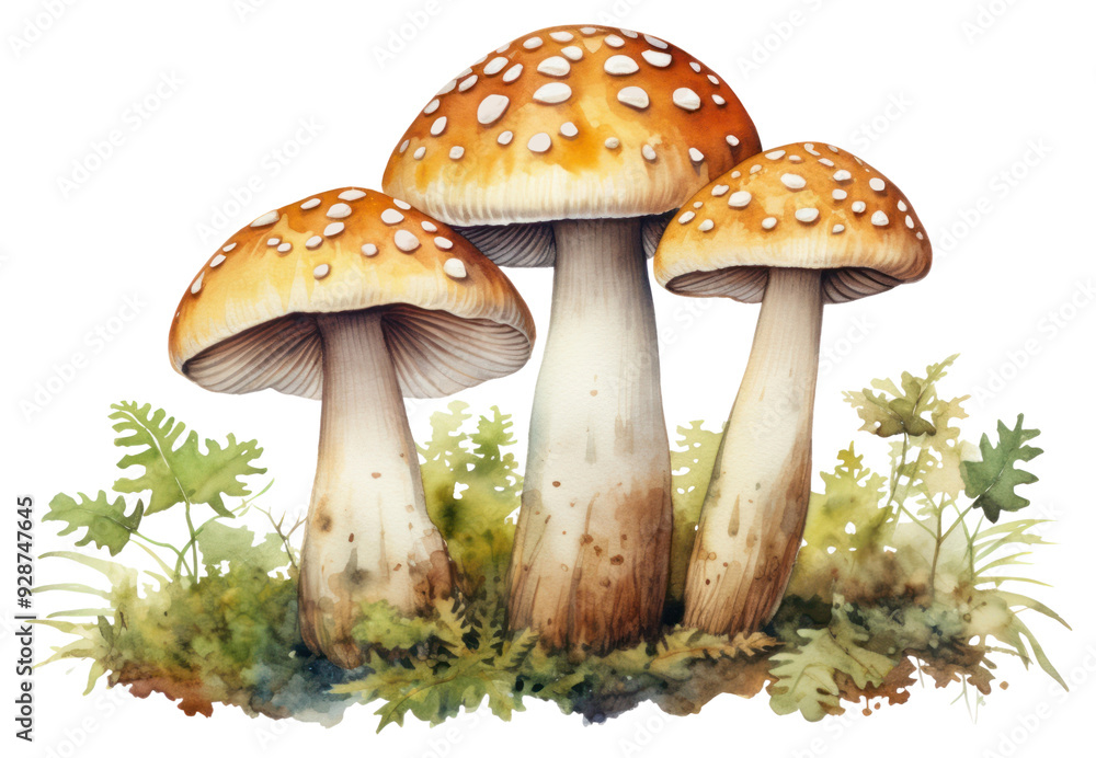 Fototapeta premium PNG Mushroom fungus agaric forest.