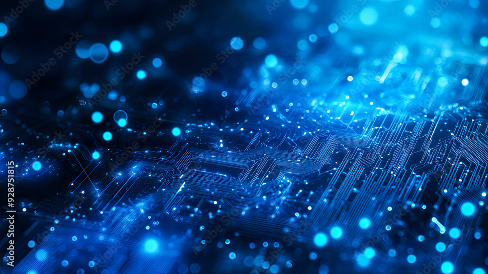 Neue Technologien, Hintergrund in Blau Neue Technologien, Hintergrund in Blau