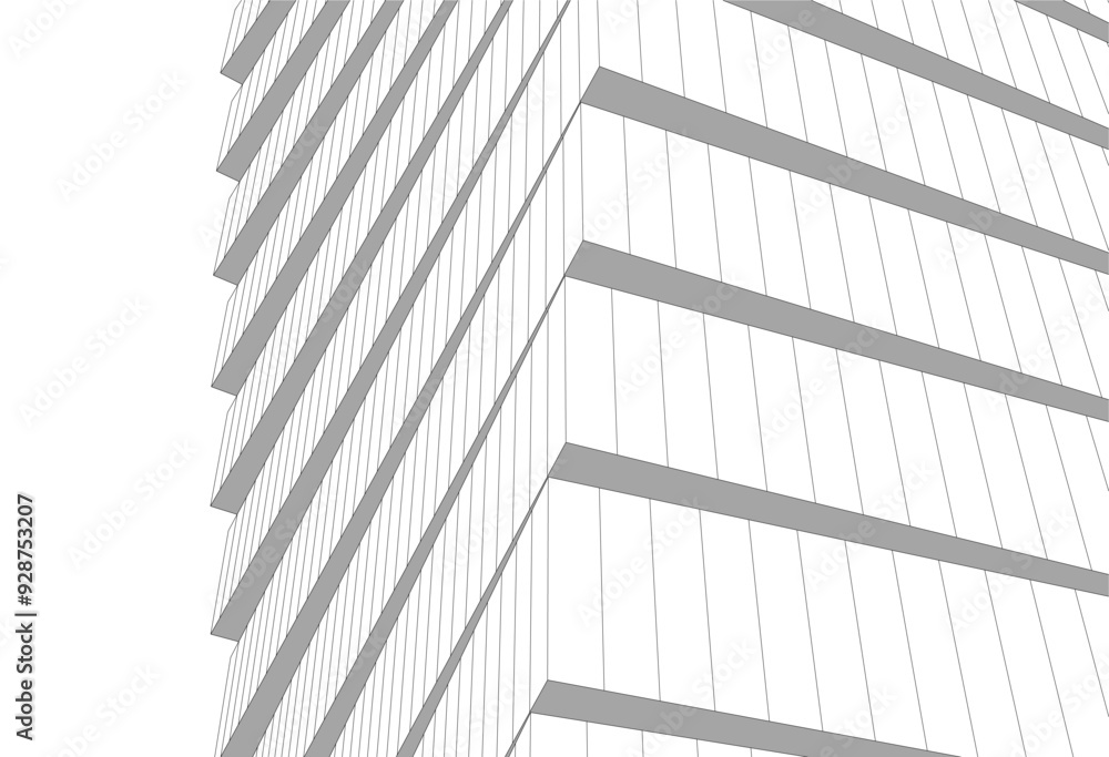 Fototapeta premium 3d rendered building