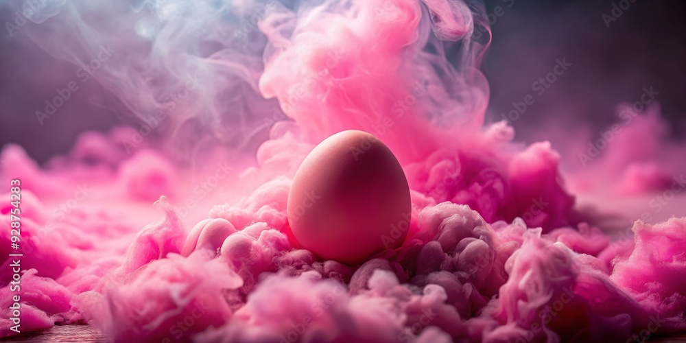 Pink Egg in a Cloud of Smoke, Easter, Photography, Abstract, Color Pink Egg in a Cloud of Smoke, Easter, Photography, Abstract, Color