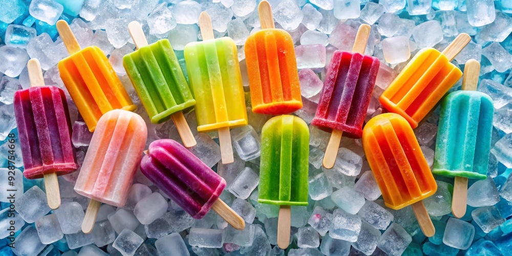 Popsicle Paradise A Colorful Array of Frozen Delights, popsicle, ice cream, summer, treat Popsicle Paradise A Colorful Array of Frozen Delights, popsicle, ice cream, summer, treat