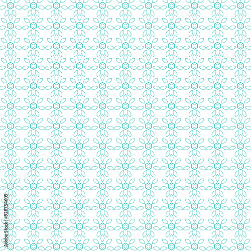 seamless pattern with blue flowers