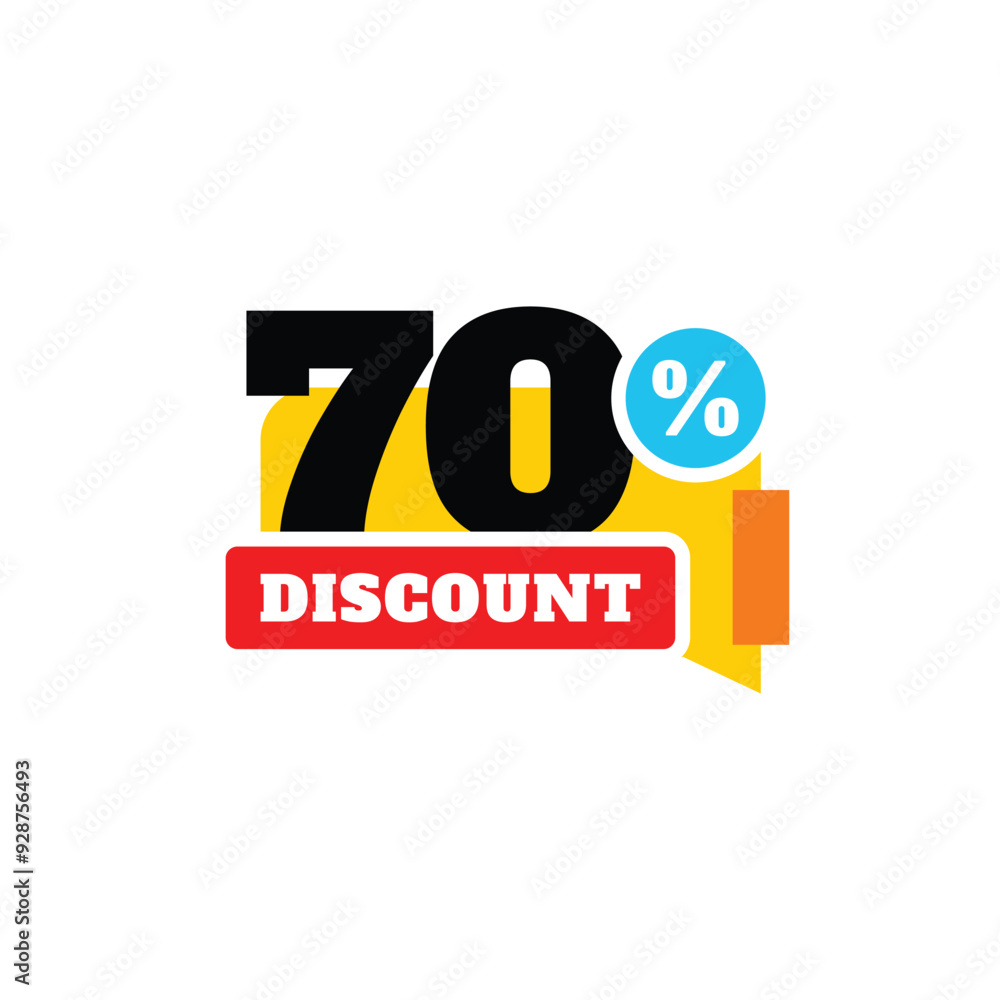 70% Discount Sale Vector Template Design Illustration 70% Discount Sale Vector Template Design Illustration