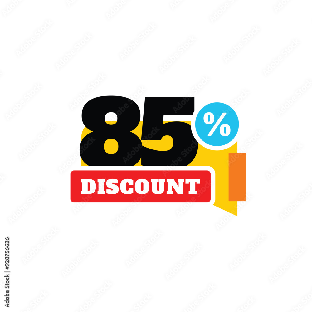 85% Discount Sale Vector Template Design Illustration 85% Discount Sale Vector Template Design Illustration