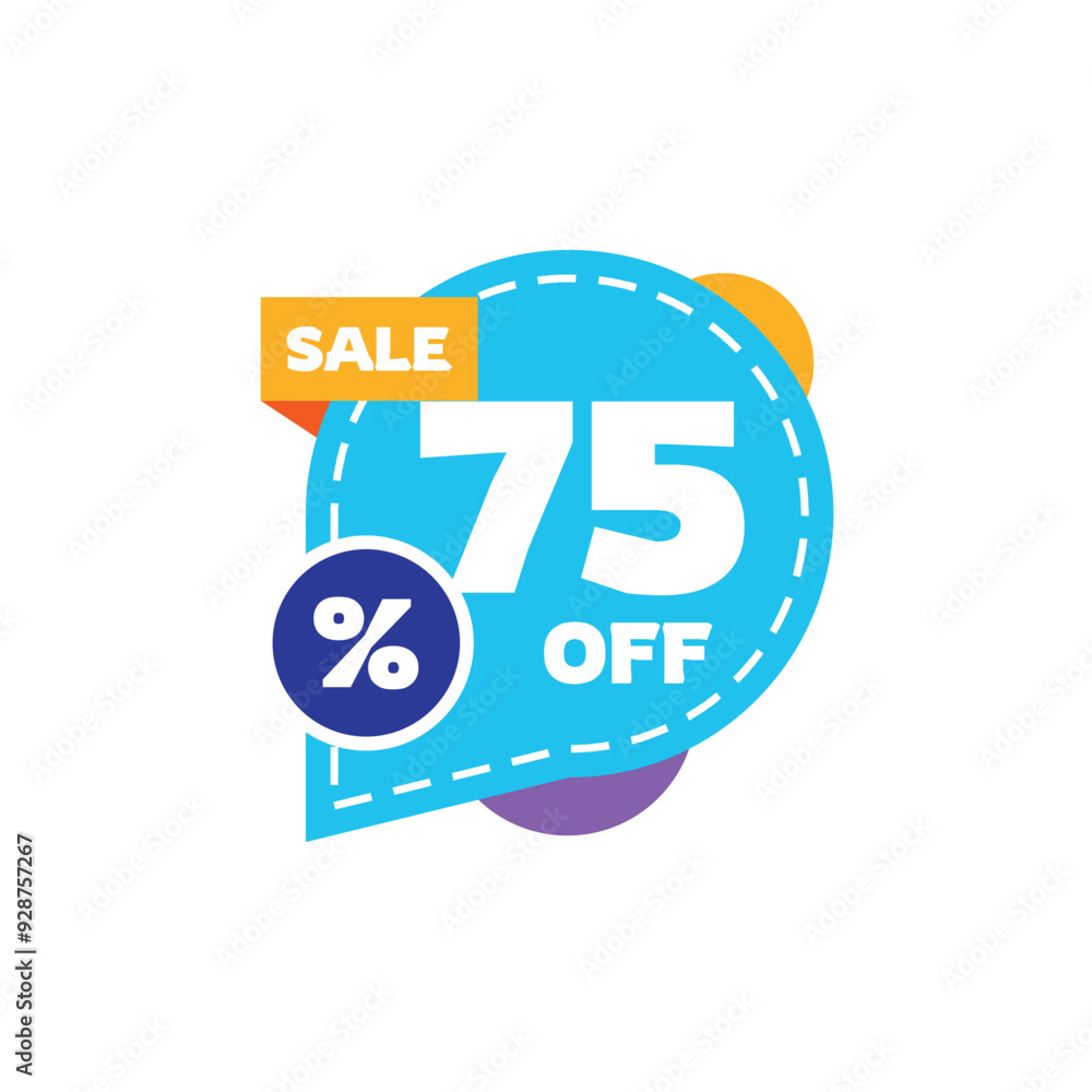 75% Off Discount Sale Vector Template Design Illustration