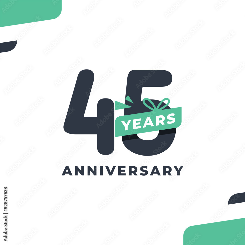 45 Years Fun Number Anniversary Design Illustration Collection 45 Years Fun Number Anniversary Design Illustration Collection