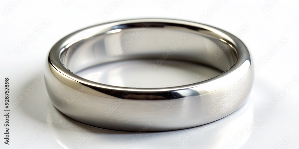 Silver Wedding Band with Brushed Finish, Close-Up, Jewelry, Metal, Ring Silver Wedding Band with Brushed Finish, Close-Up, Jewelry, Metal, Ring