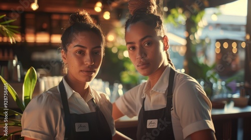 The restaurant waitstaff duo photo