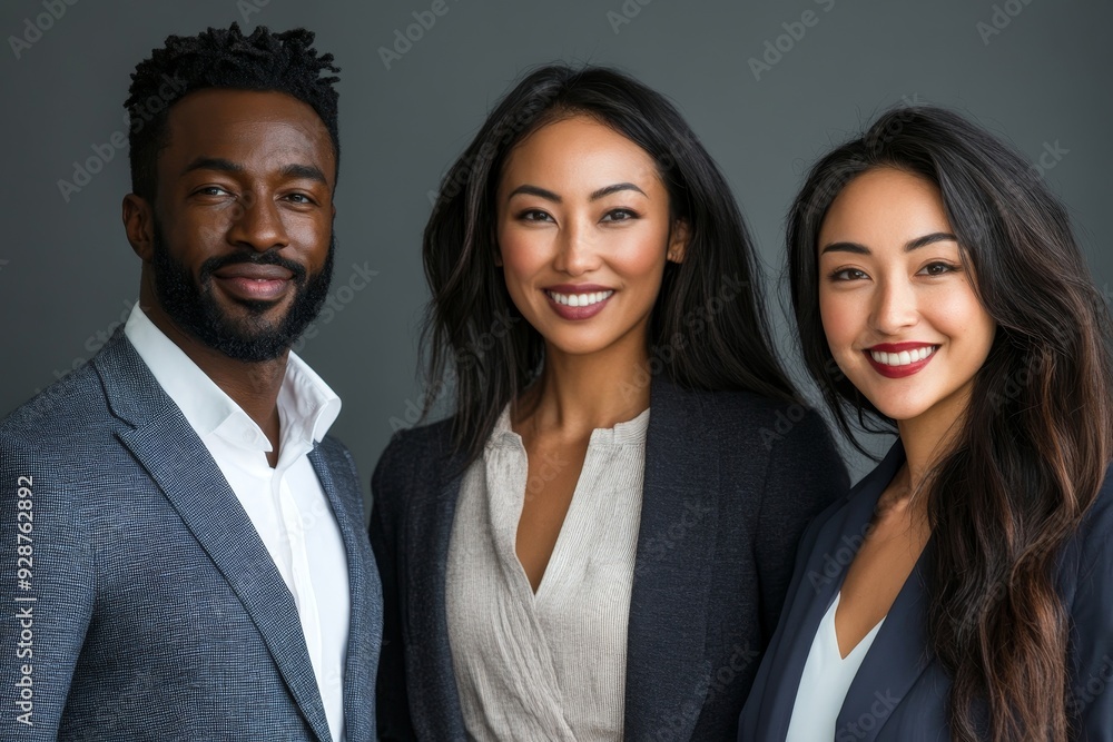 Multiracial business group in studio, Generative AI Multiracial business group in studio, Generative AI