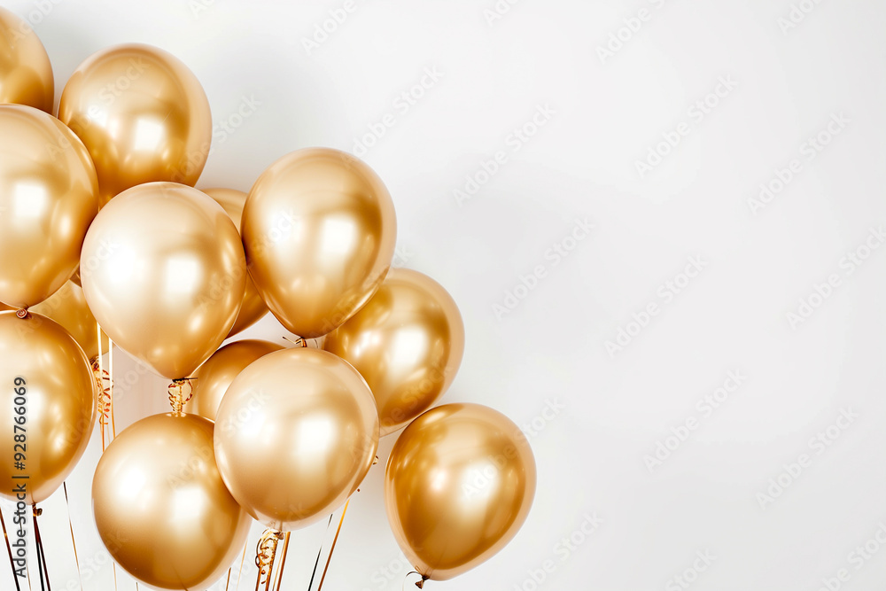 custom made wallpaper toronto digitalgold balloons on a white background with copy space for your text